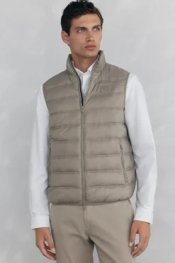 Pedro del Hierro Coletes|Sobretudos-Colete ultraleve Beige