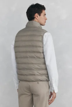 Pedro del Hierro Coletes|Sobretudos-Colete ultraleve Beige