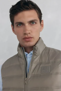 Pedro del Hierro Coletes|Sobretudos-Colete ultraleve Beige