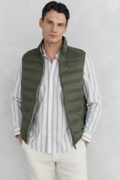 Pedro del Hierro Coletes|Sobretudos-Colete ultraleve Verde