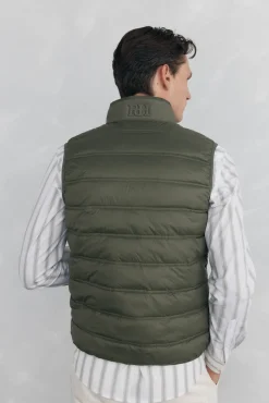 Pedro del Hierro Coletes|Sobretudos-Colete ultraleve Verde