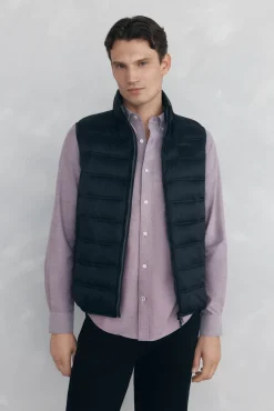 Pedro del Hierro Coletes|Sobretudos-Colete ultraleve Preto