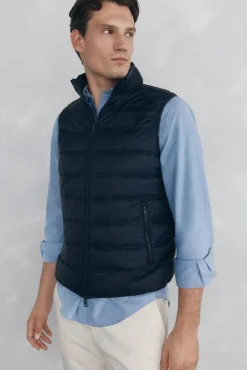 Pedro del Hierro Coletes|Sobretudos-Colete ultraleve Azul