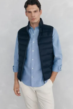 Pedro del Hierro Coletes|Sobretudos-Colete ultraleve Azul