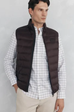 Pedro del Hierro Coletes|Sobretudos-Colete ultraleve Marrom