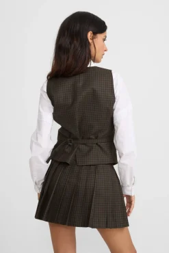 Silbon Coletes-Colete xadrez colete Verde