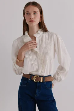 Hoss Intropia Blusas-Colette. Blusa bordada Ecru