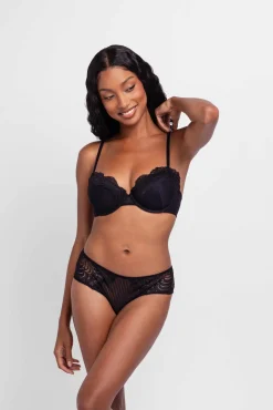 Dorina Roupa Interior-Com enchimento Emersyn, pacote com 2 unidades preto