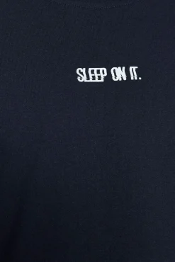 Trendyol Pijamas-Conjunto de pijama marinho estampado regular fit azul