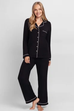 Dorina Pijamas-Conjunto de pijama Charli com T-shirt e calças preto