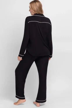 Dorina Pijamas-Conjunto de pijama Charli com T-shirt e calças preto