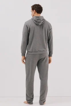 Cortefiel Pijamas-Conjunto de pijama de malha polar Cinzento