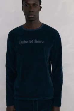 Pedro del Hierro Pijamas-Conjunto de pijama de veludo Azul