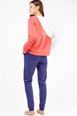 Gisela Pijamas-Conjunto de pijama em pelúcia escovada com motivos de coração bege