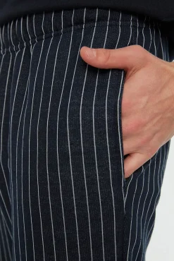 Trendyol Pijamas-Conjunto de pijama estampado regular fit em cinza azul