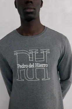 Pedro del Hierro Pijamas-Conjunto de pijama malha Cizento