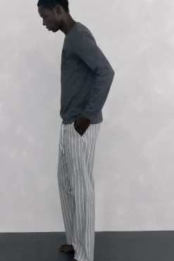 Pedro del Hierro Pijamas-Conjunto de pijama malha e tecido Cizento