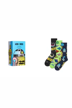 Happy Socks Meias|Meias-Conjunto de presente Star Wars™ meias unissex com 3 unidades preto