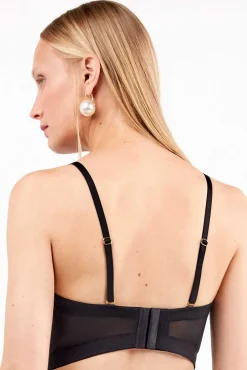 Gisela Roupa Interior-Corpete com corpete e design deslumbrante preto