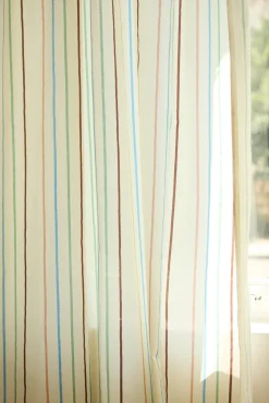 Calma House Tapetes Para Casa De Banho-Cortina riscas multicolorida para acampamento estampado