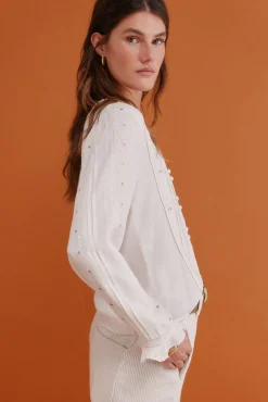 Hoss Intropia Blusas-Covadonga. Blusa bordada Ecru