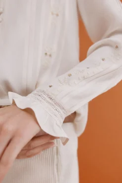 Hoss Intropia Blusas-Covadonga. Blusa bordada Ecru