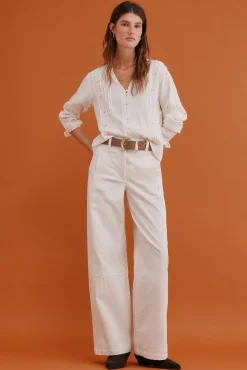 Hoss Intropia Blusas-Covadonga. Blusa bordada Ecru