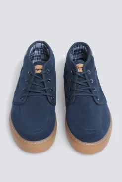 Springfield Botins-Croute casual de botim e couro azul