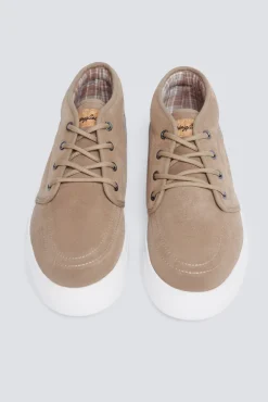 Springfield Botins-Croute casual de botim e couro castanho