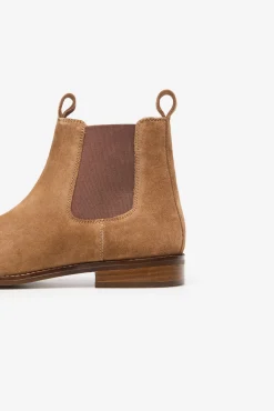 Cortefiel Botas|Calçado De Couro-croute Chelsea de Botins Castanho