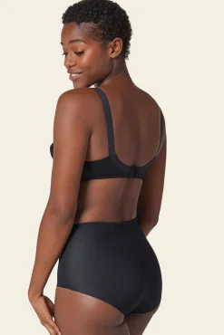 Leonisa Roupa Interior-Cueca clássica com efeito invisível e forte compressão no abdômen preto