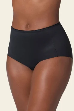 Leonisa Roupa Interior-Cueca clássica com efeito invisível e forte compressão no abdômen preto
