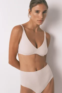 Women'secret Roupa Interior-Cueca de algodão cintura alta rosa