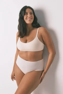 Women'secret Roupa Interior-Cueca de algodão cintura alta rosa