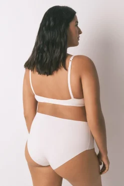 Women'secret Roupa Interior-Cueca de algodão cintura alta rosa