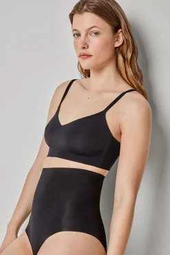 Gisela Roupa Interior-Cueca de alta redução com reforço preto