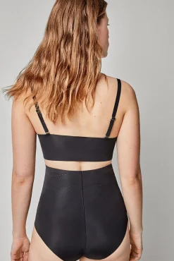 Gisela Roupa Interior-Cueca de alta redução com reforço preto