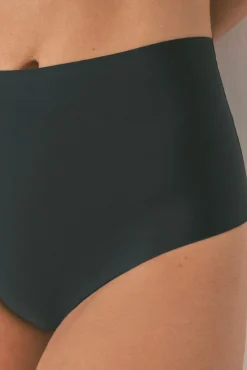 Women'secret Roupa Interior-Cueca preta de corte limpo e cintura alta preto