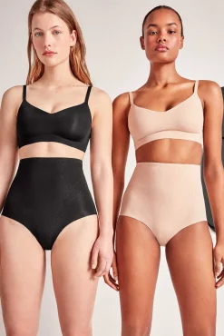 Gisela Roupa Interior-Cueca redutora cintura alta preto