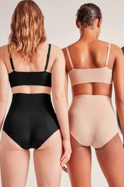 Gisela Roupa Interior-Cueca redutora cintura alta preto