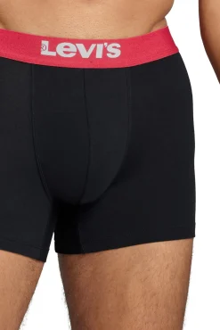 Levi's Roupa Interior-Cuecas boxers masculinas ®, pacote com 2 Preto