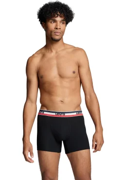 Levi's Roupa Interior-Cuecas boxers masculinas ®, pacote com 2 Preto