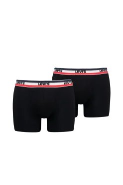 Levi's Roupa Interior-Cuecas boxers masculinas ®, pacote com 2 Preto