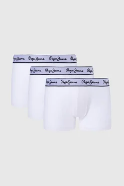 Pepe Jeans Roupa Interior-Cuecas de algodão elástico branco