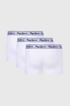 Pepe Jeans Roupa Interior-Cuecas de algodão elástico branco