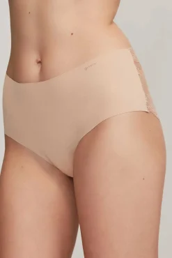 Gisela Roupa Interior-Cuequinha de cintura alta cortada a laser cru