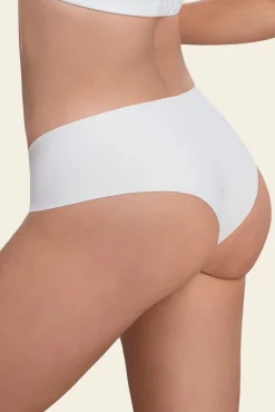 Leonisa Roupa Interior-Cuequinha invisível de cintura alta branco