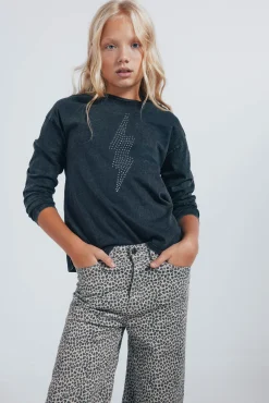 Springfield Kids Calças-culotte com estampa animal para meninas castanho