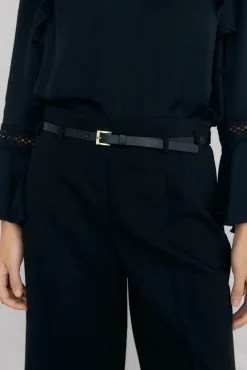 Pedro del Hierro Calças-culotte culotte com cinto Preto
