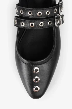 Popa Sabrinas|Calçado De Couro-Dançarina Lady Estrella Piel Preto